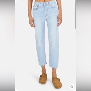NWT size 29 Re/done Stove Pipe light wash Jeans Riverfade 96% Cotton